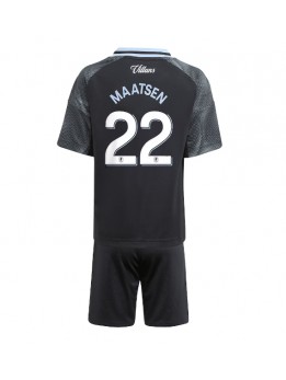 Billige Aston Villa Ian Maatsen #22 Bortedraktsett Barn 2025-26 Kortermet (+ Korte bukser)